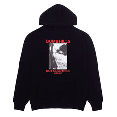 Bomb Hills Not Countries Hoodie [Black w/ Red Font]
