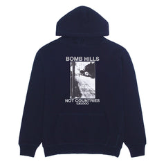 Bomb Hills Not Countries Hoodie [Navy w/ Grey Font]