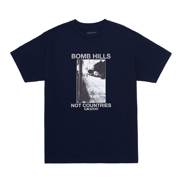 Bomb Hills Not Countries Tee [Navy w/ Grey Font]