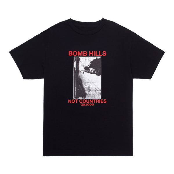 Bomb Hills Not Countries Tee [Black w/ Red Font]