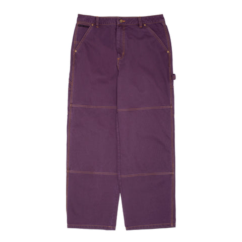 Carpenter Pant  [Plum W/ Gold Stitching]