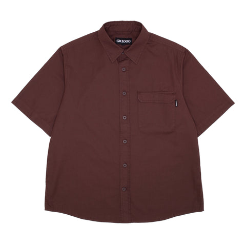 Big Pocket Short Sleeve Button Down [Brown]