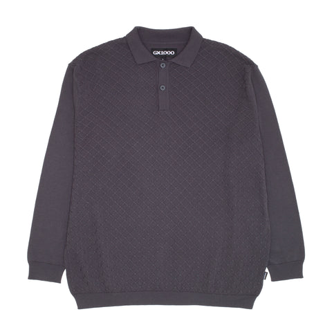 Polo Knit Long Sleeve [Charcoal]