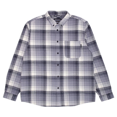 Flannel Long Sleeve Button Down [Grey]