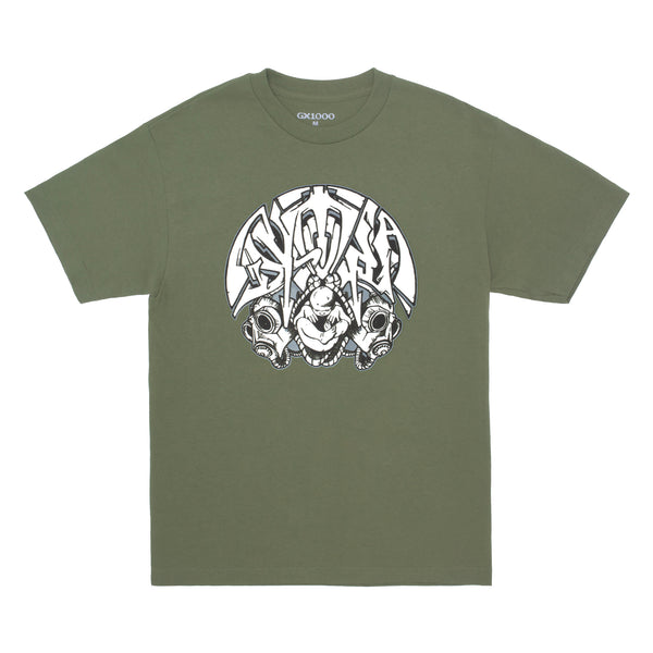 Dystopia Gas Mask Tee [Military Green]