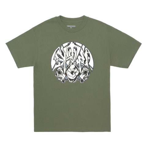 Dystopia Gas Mask Tee [Military Green]