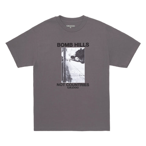 Bomb Hills Not Countries Tee [Charcoal W/ Black Font]