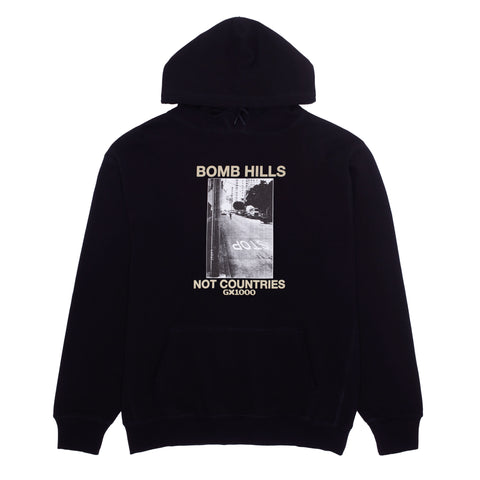 Bomb Hills Not Countries Hoodie [Black w/ Tan Font]