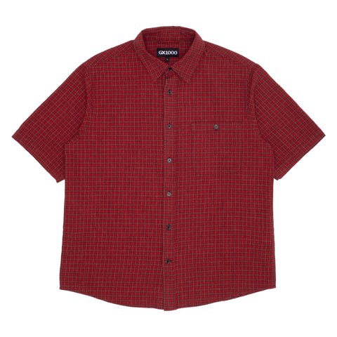 Short Sleeve Button Down [Red Plaid]