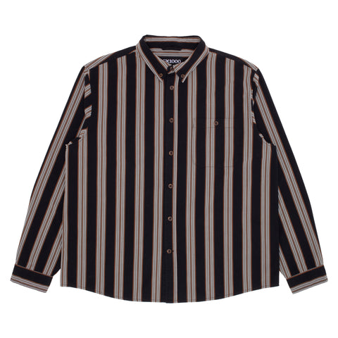 Long Sleeve Button Down [Black Stripe]