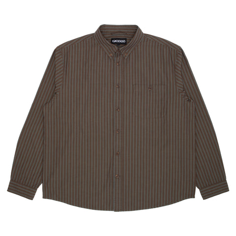 Long Sleeve Button Down  [Brown Stripe]