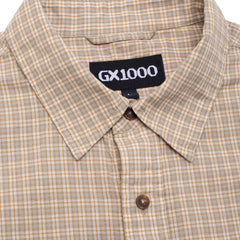 Short Sleeve Button Down [Tan Plaid]