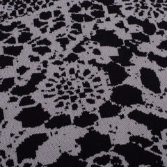 Jacquard Knit Sweater Laced  [Grey and Black]