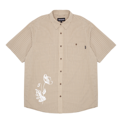 Short Sleeve Button Down [Tan Plaid]