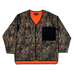 Reversible Quilted Liner Coat [Camo/Orange]